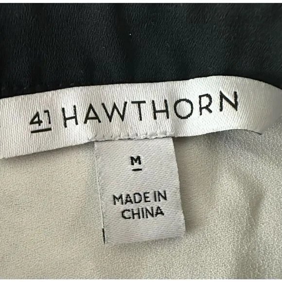 41 Hawthorn‎ Women's Pullover Stripes Split Neck Sleeveless Blouse Top Size M - Picture 4 of 6